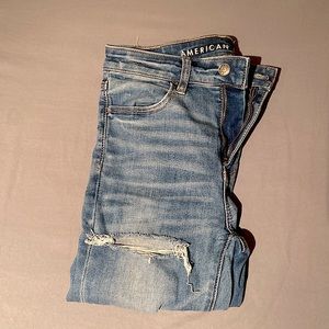 Super high rise jegging, regular length, blue